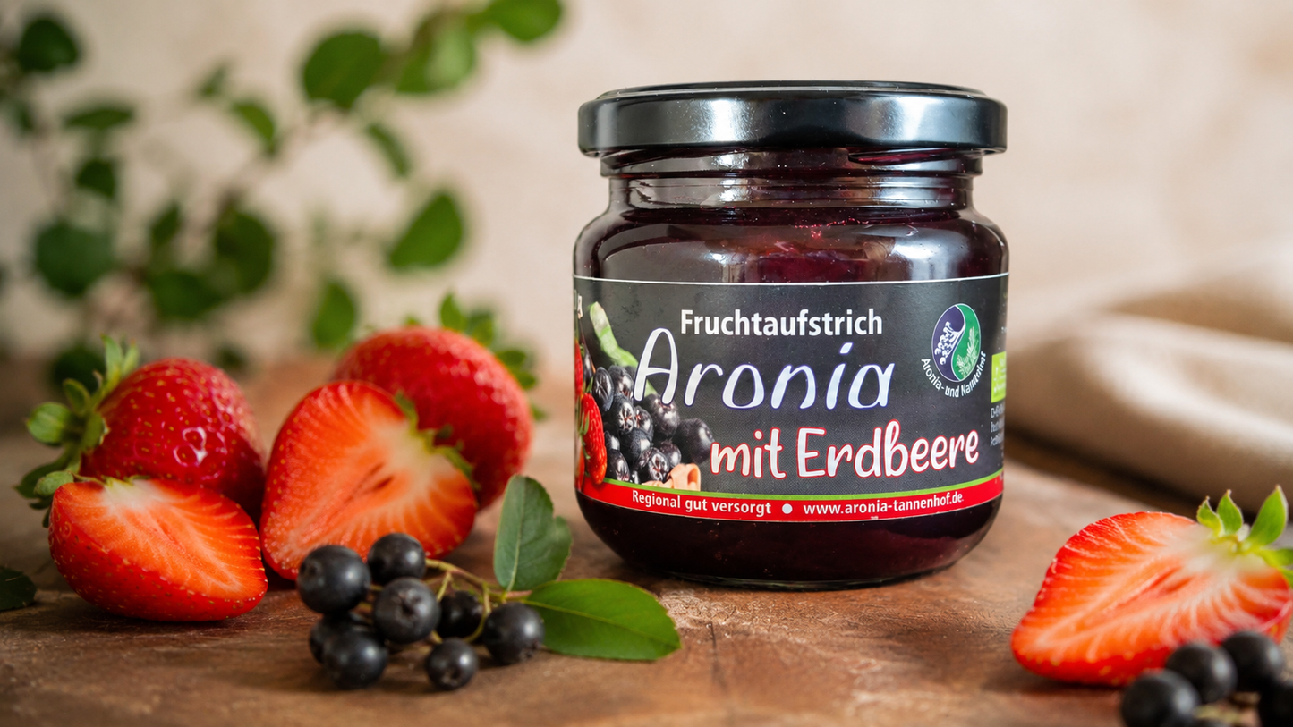 Aronia Fruchtaufstrich mit Erdbeere 🍓